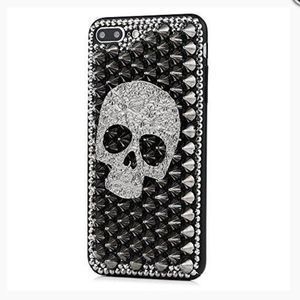 Gunmetal Spike Stud Skull Case Google Pixel 3a Metal Punk Rock Emo Biker Goth